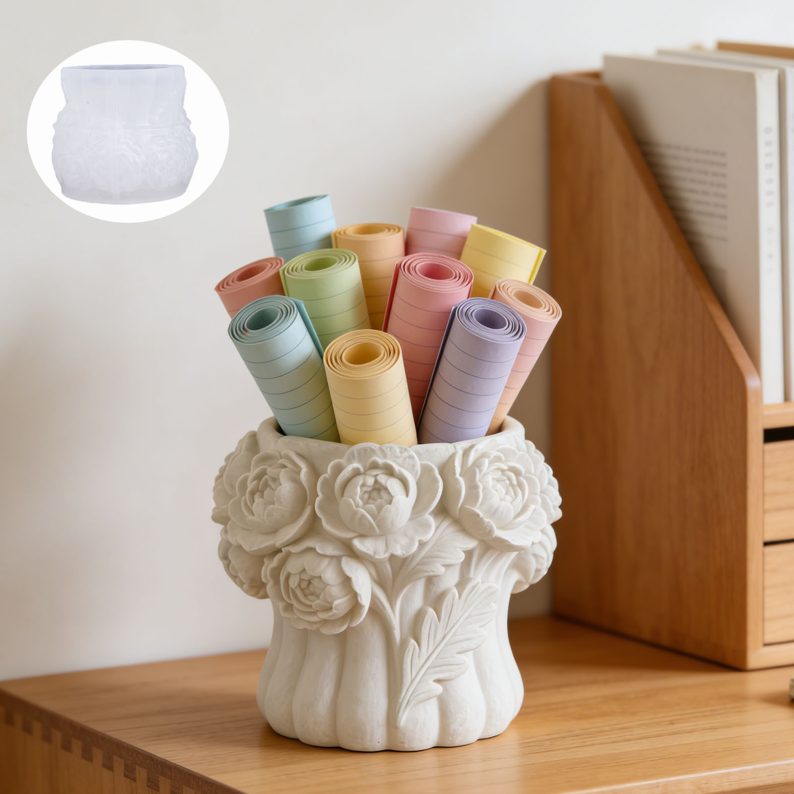 3D Rose Flower Vase Silicone M - Potsticker Mold ulasan dan harga