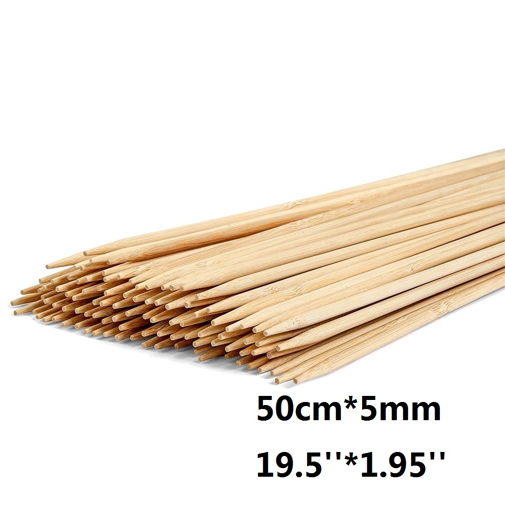 50cm x 5mm Long Disposable BBQ - Corn Dog Stick ulasan dan harga