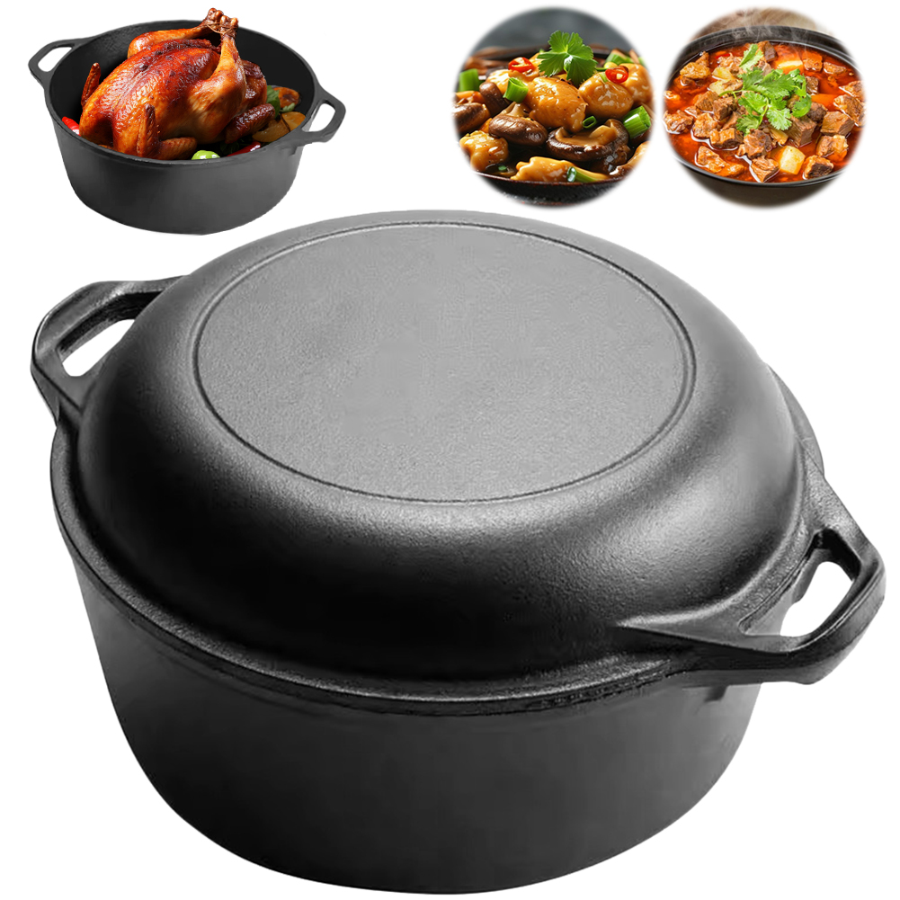 2 in 1 Cast Iron Dutch Oven Po - Cast Iron Corn ulasan dan harga