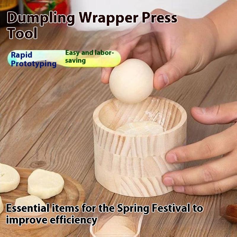 1 Set Wooden Dumpling Maker -  - Dumpling Press Set ulasan dan harga