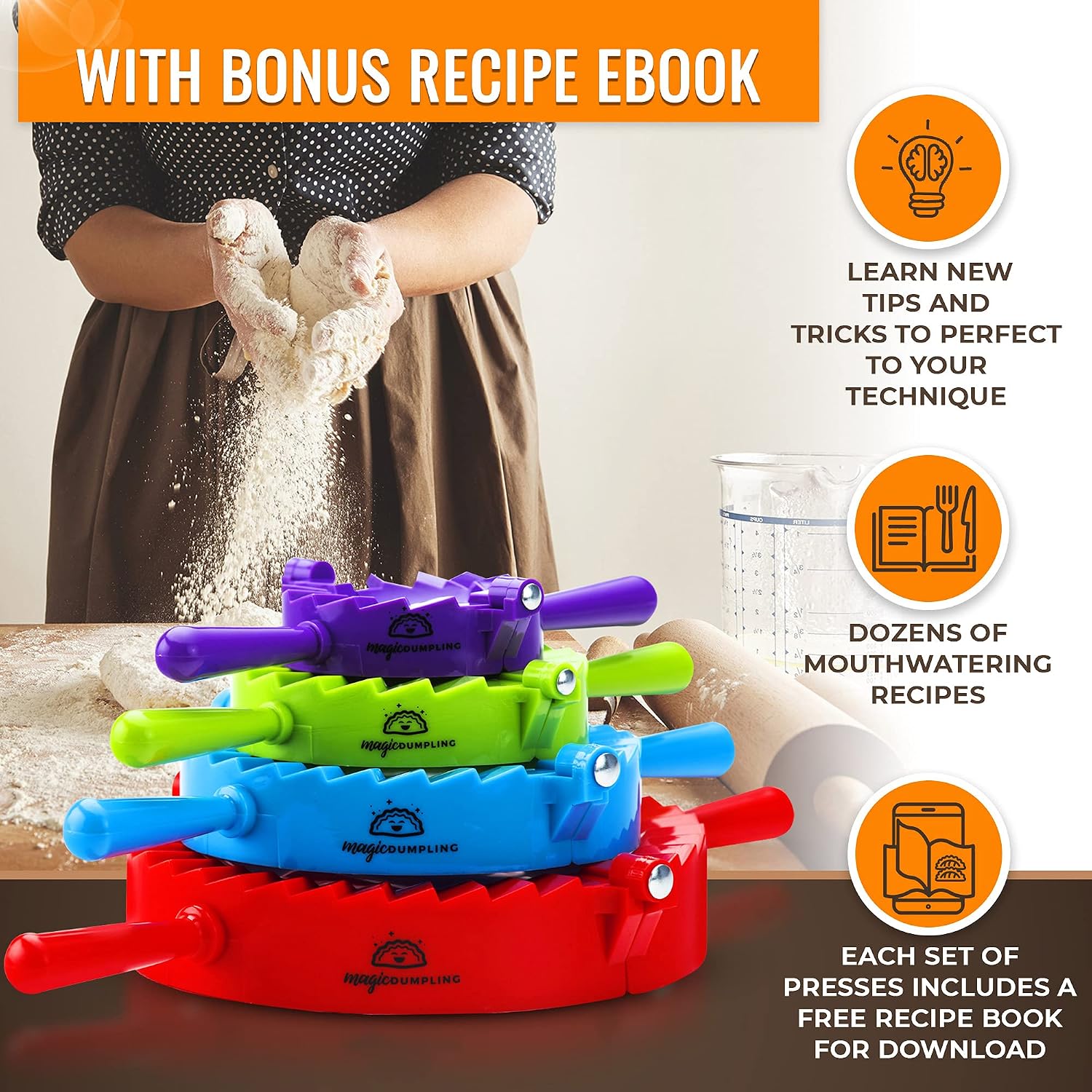 Dumpling Maker Kit, Set of 4 - - Momo Mold Press ulasan dan harga