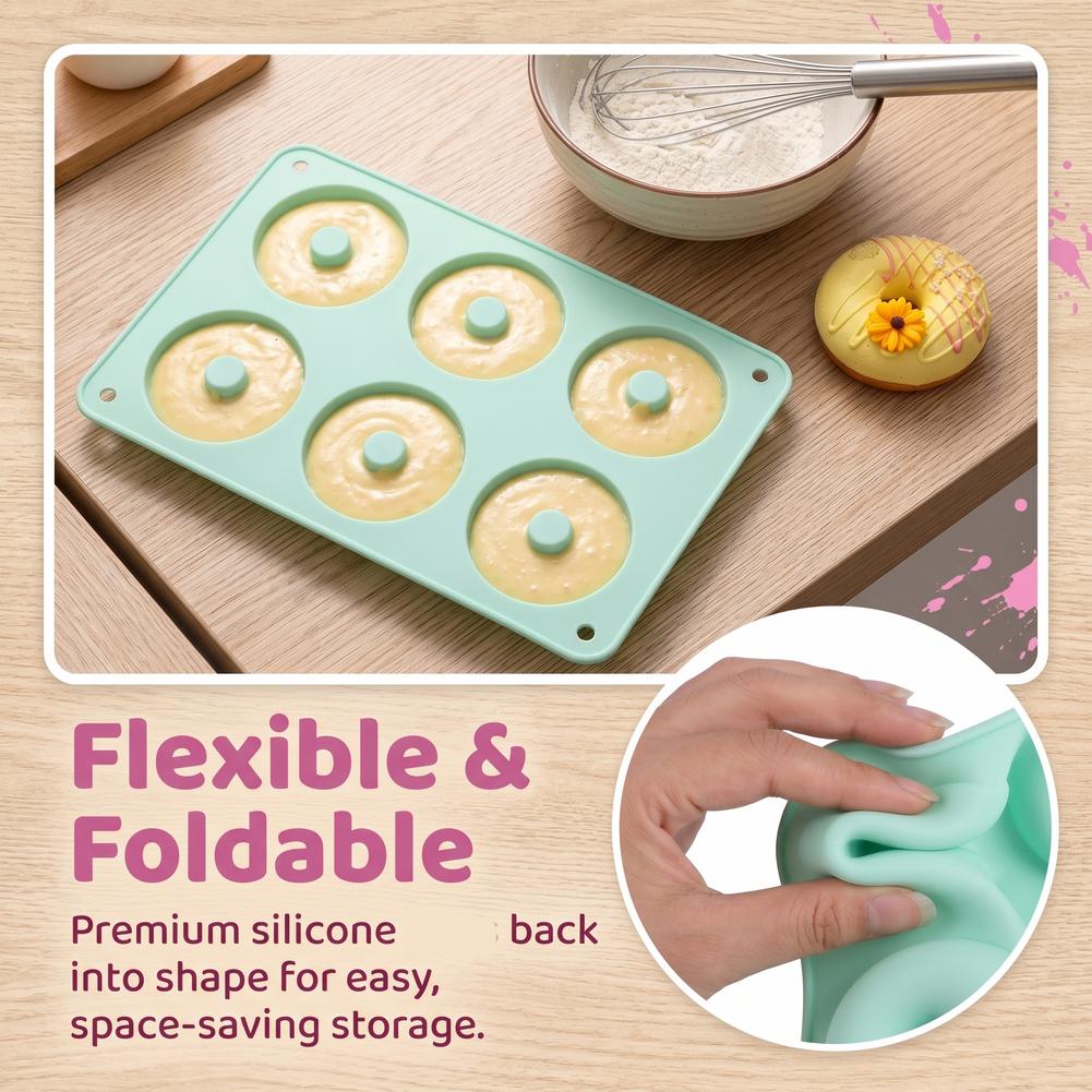 1PC Silicone Donut Mold Baking - Donut Mold Silicone ulasan dan harga