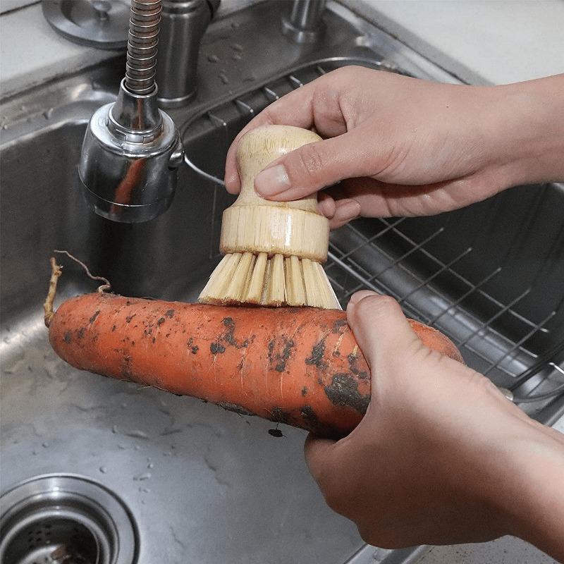 Bamboo Dish Scrub Brush Soap D - Cast Iron Corn ulasan dan harga