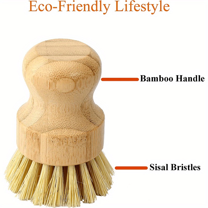 Bamboo Dish Scrub Brush Soap D - Cast Iron Corn ulasan dan harga