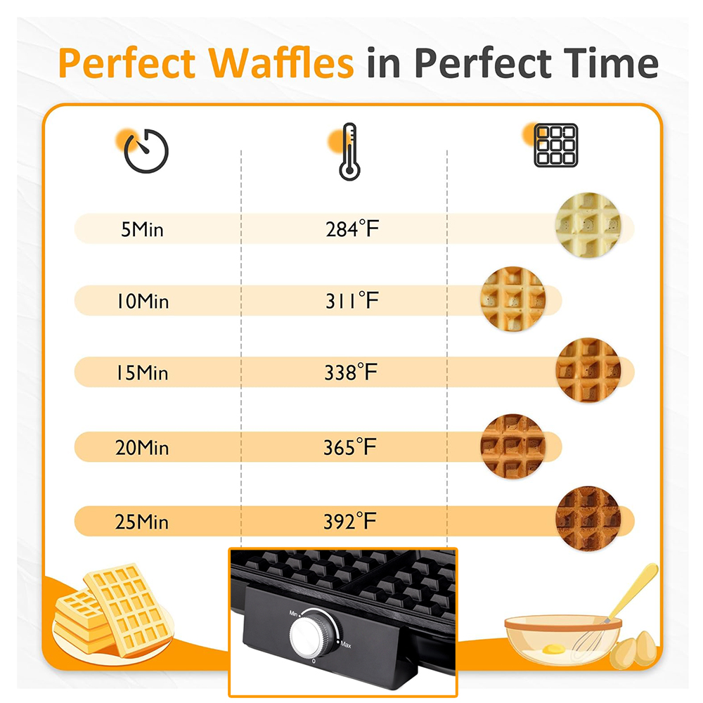 4-Slice Belgian Waffle Maker 1 - Egg Waffle Pan ulasan dan harga