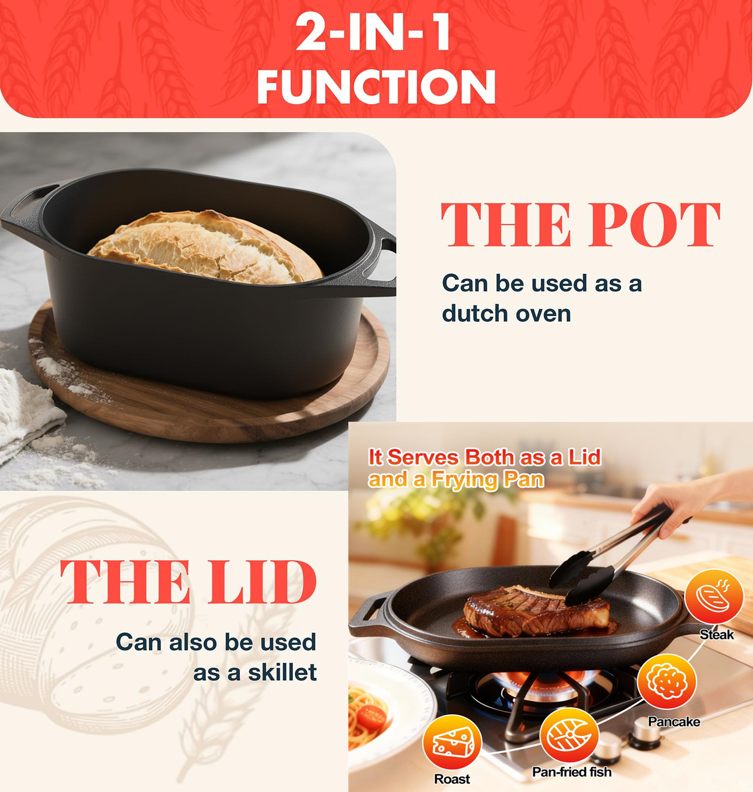 Dutch Oven For Bread Baking So - Cast Iron Corn ulasan dan harga