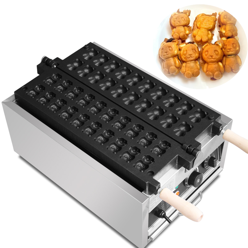 Commercial 20Pcs Bear Shape Ta - Egg Waffle Pan ulasan dan harga