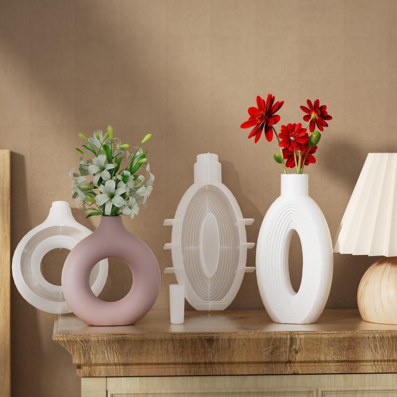 New Nordic Donut Shape Vase Si - Donut Mold Silicone ulasan dan harga