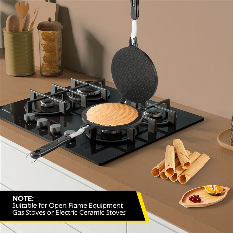 22cm Non-Stick Egg Roll Waffle - Egg Waffle Pan ulasan dan harga