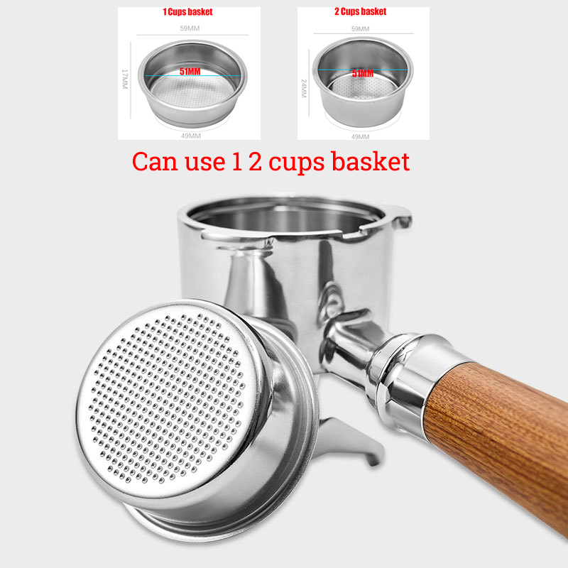 Double Spout 51mm Coffee Porta - Delonghi Espresso Magnifica ulasan dan harga