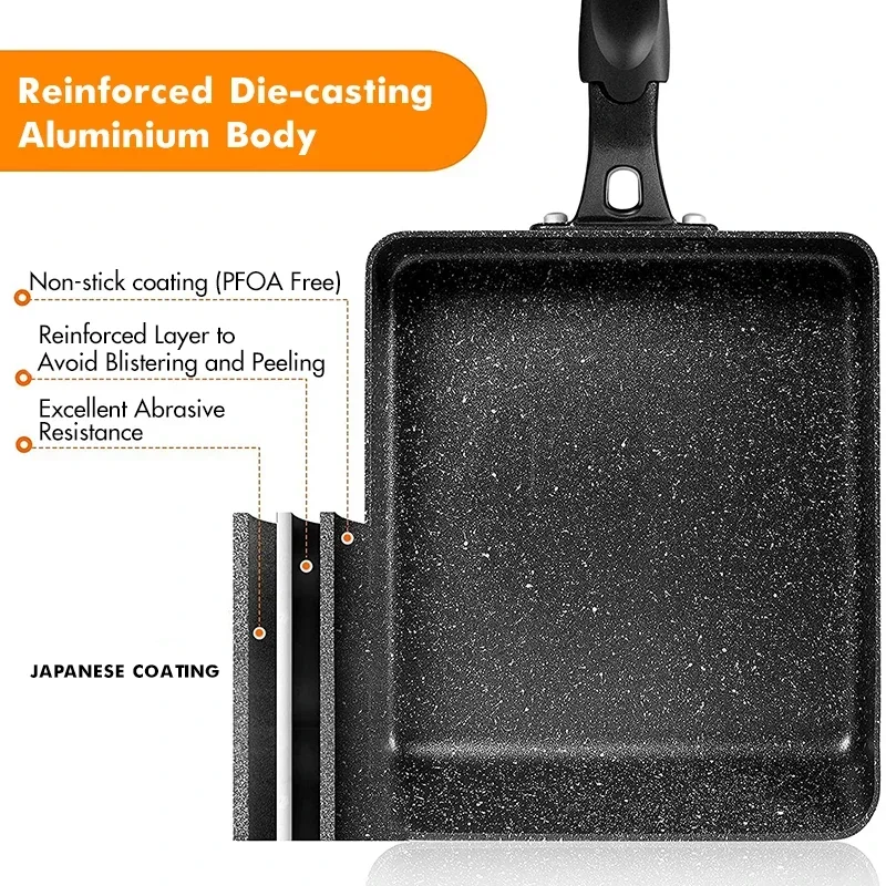 Japanese Omelette Pan / Tamago - Egg Waffle Pan ulasan dan harga