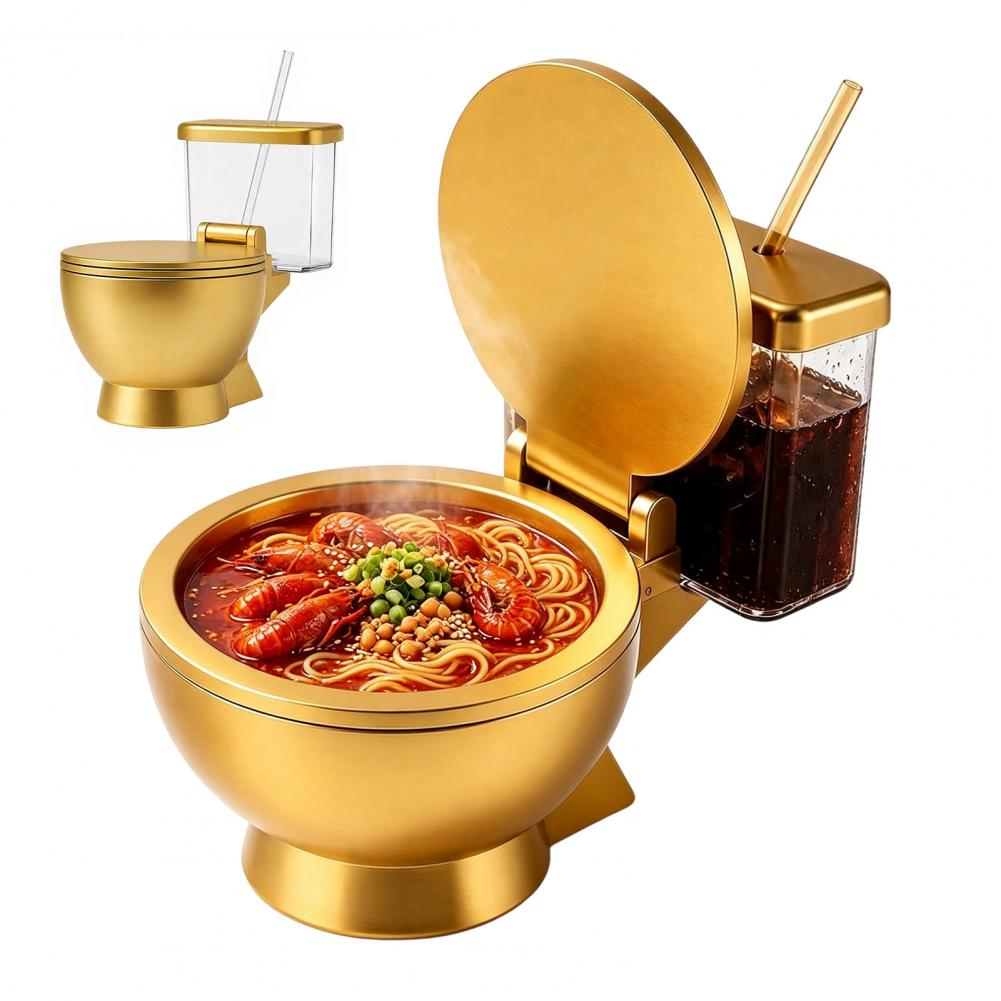 Toilet Shaped Ramen Bowl Set,  - Dim Sum Basket ulasan dan harga