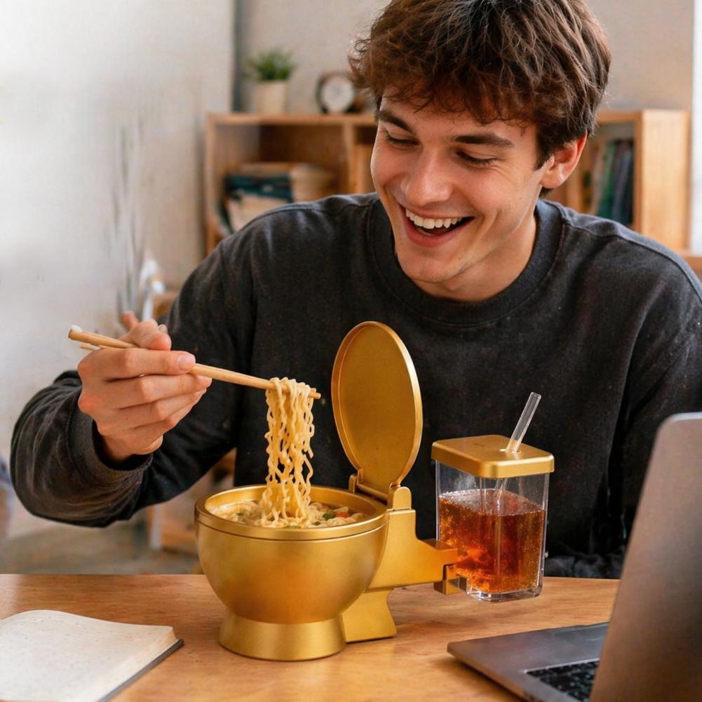 Toilet Shaped Ramen Bowl Set,  - Dim Sum Basket ulasan dan harga