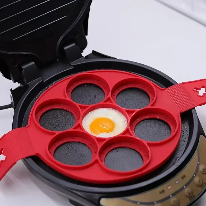 Silicone 7-hole Circular Fryin - Egg Waffle Pan ulasan dan harga