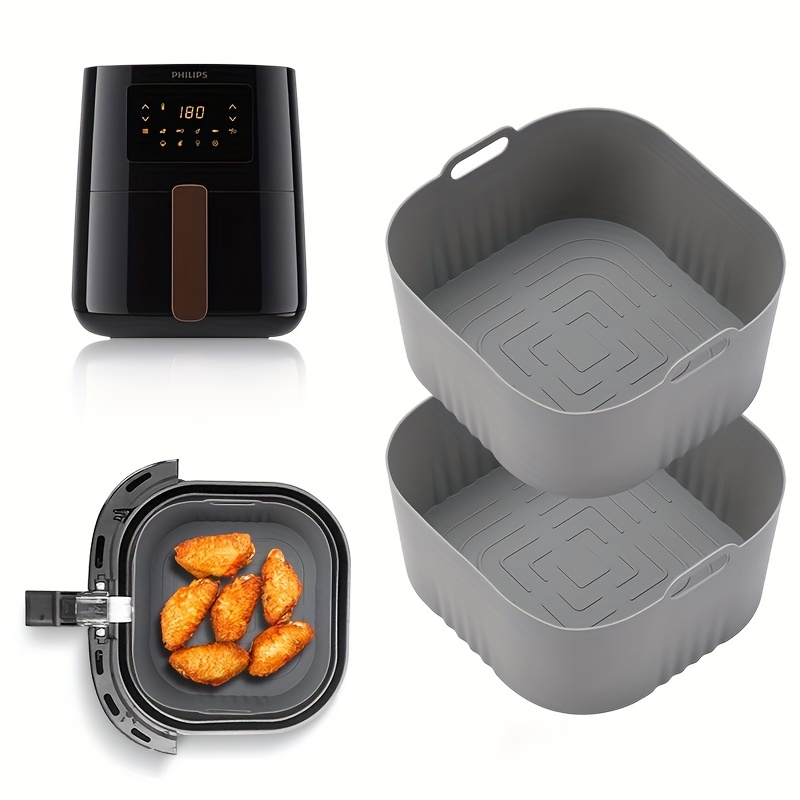 2Pcs Square Air Fryer Silicone - Philips Air Fryer Hd9252 ulasan dan harga