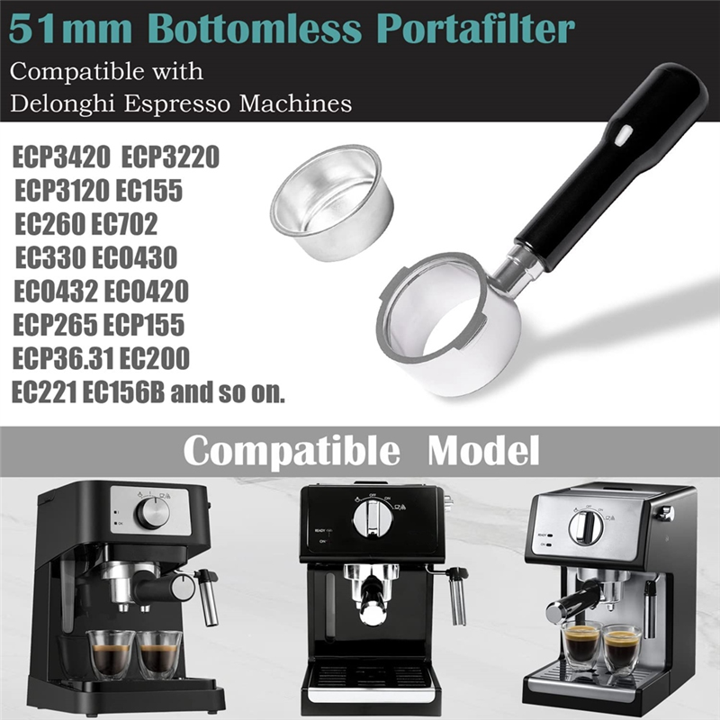 ABYN-51Mm Bottomless Portafilt - Delonghi Espresso Ecp3420 ulasan dan harga