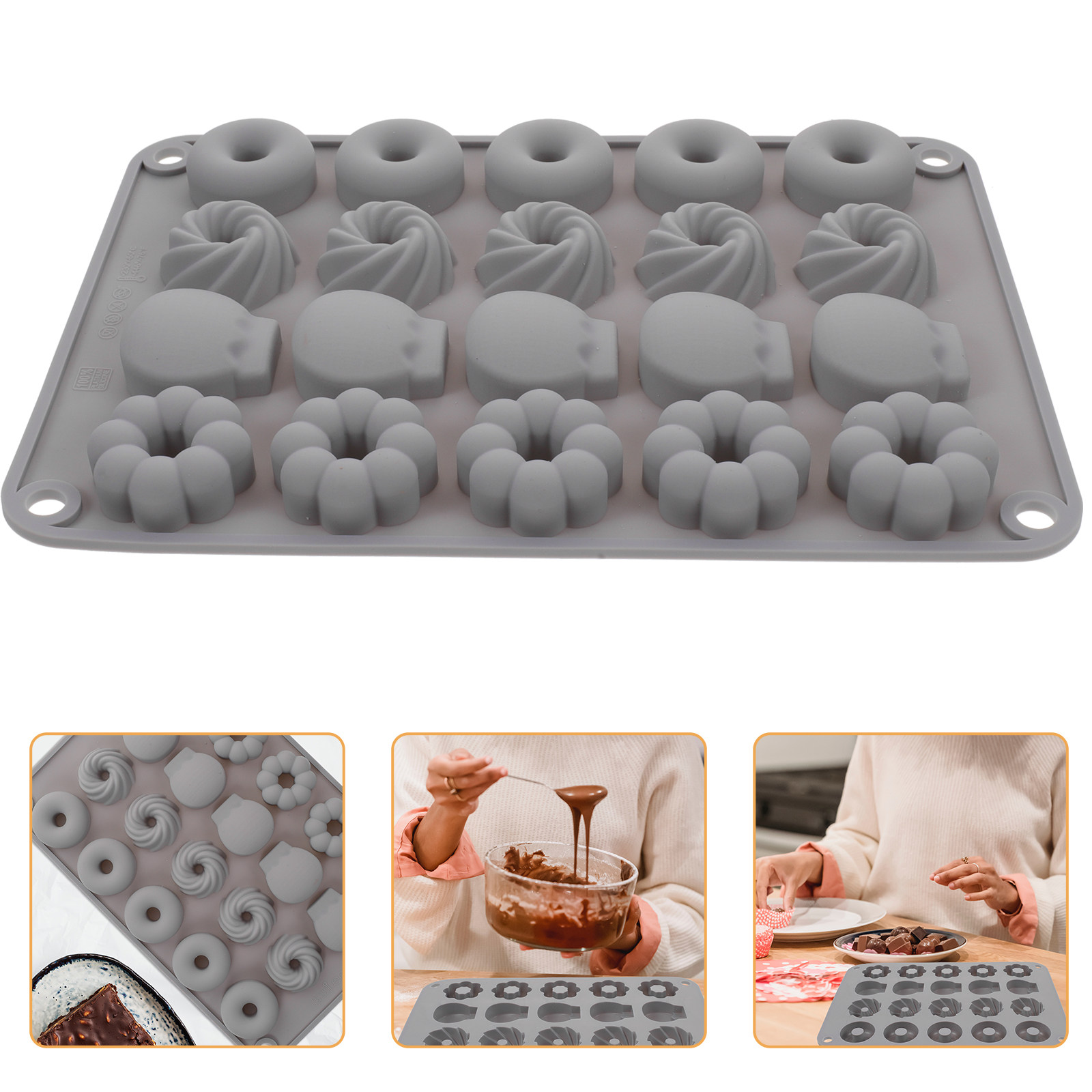 Chocolate Donut Mold Silicone  - Donut Mold Silicone ulasan dan harga