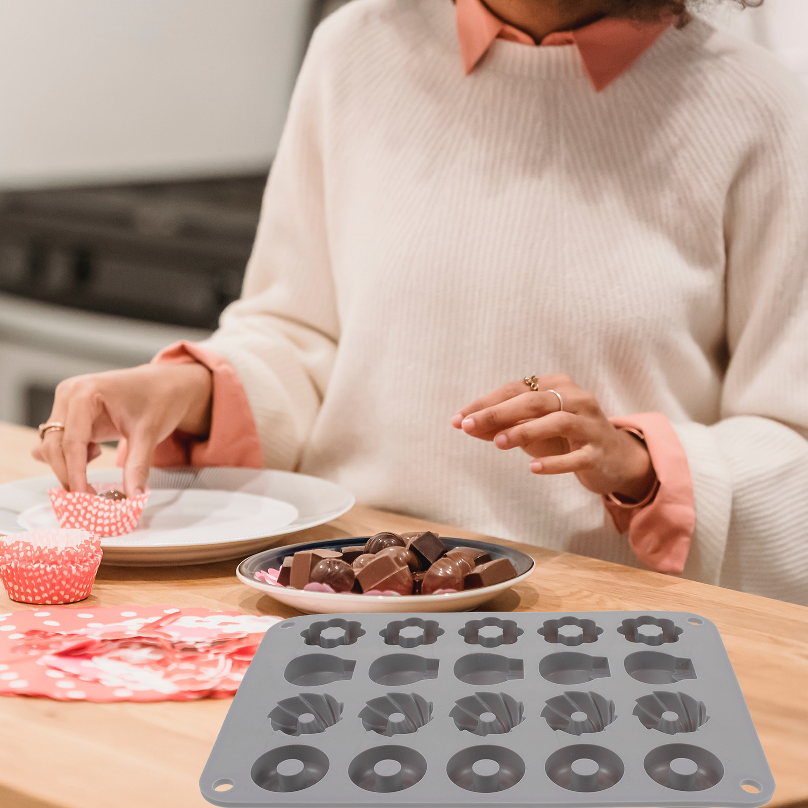 Chocolate Donut Mold Silicone  - Donut Mold Silicone ulasan dan harga