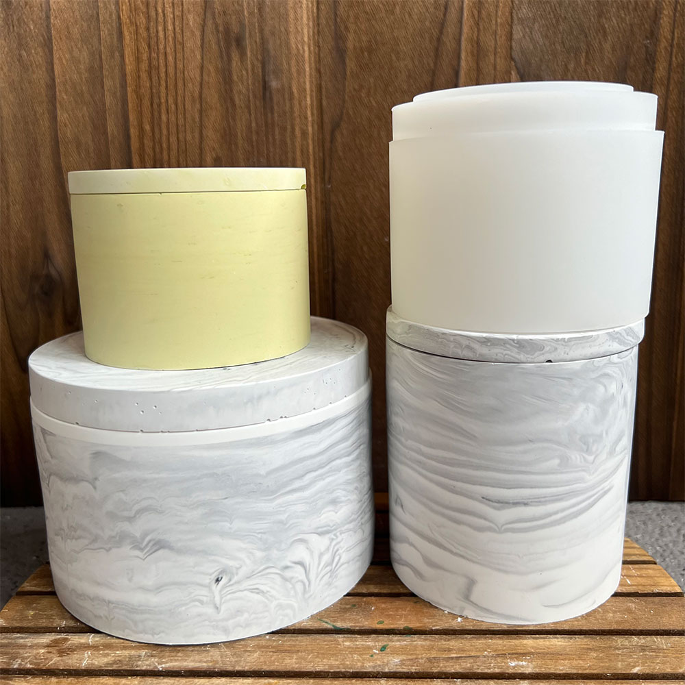 Round Cement Candle Canister S - Potsticker Mold ulasan dan harga